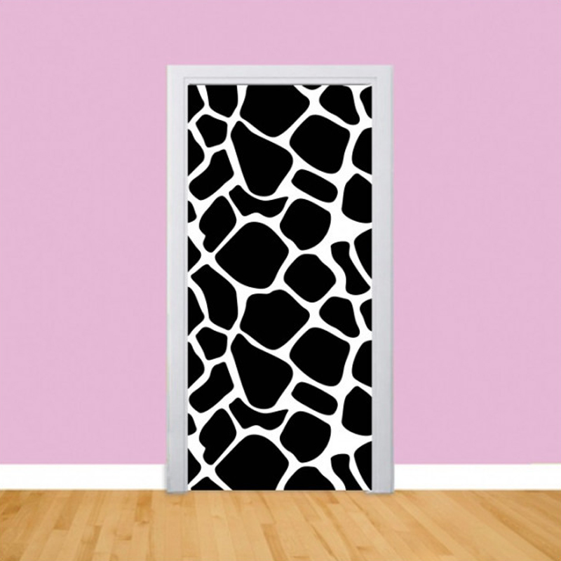 Αυτοκόλλητο πόρτας με Μοτίβο σχέδιο με χρώματα ζώου